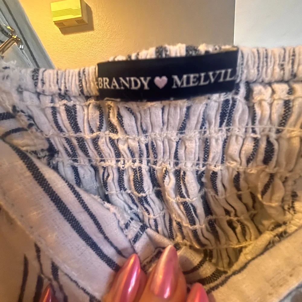 Brandy Melville Navy Striped Camisole - Picture 3 of 4